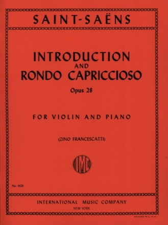 Introduction and Rondo capriccioso op.28 for violin and piano