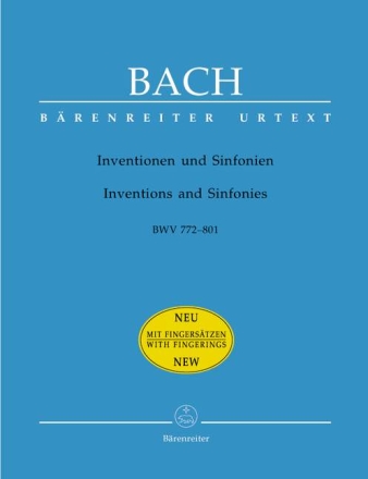 Inventionen und Sinfonien BWV772-801 f�r Klavier mit neuen Fingers�tzen