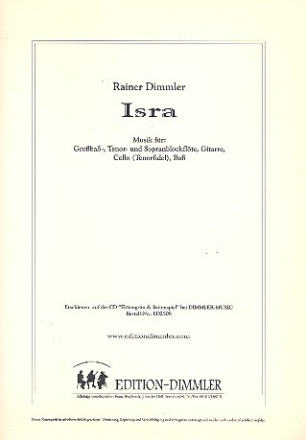 Isra f�r Blockfl�te (ST GB), Gitarre, Violoncello und Kontraba� Partitur und Stimmen