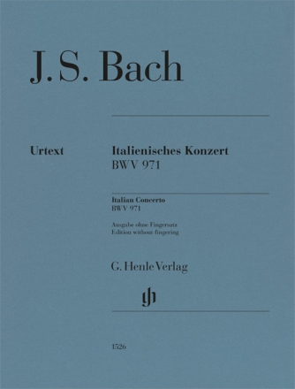 Italienisches Konzert BWV 971 f�r Klavier Ausgabe ohne Fingersatz