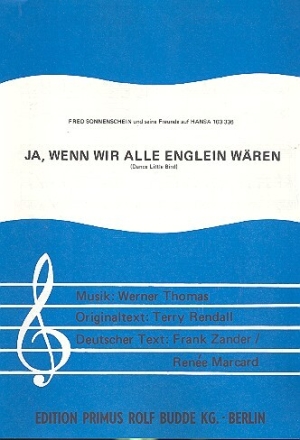 Ja wenn wir alle Englein w�ren: f�r Gesang und Klavier