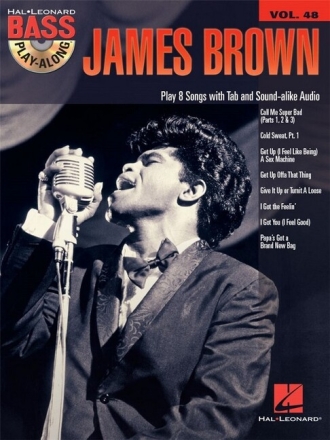 James Brown (+CD) for bass guitar/tab (+lyrics) Hal Leonard bass play-along series vol.48