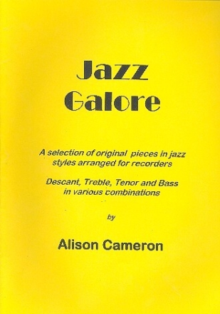 Jazz Galore for descant, treble, tenor and bass in various combinations score
