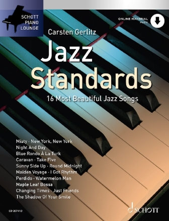 Jazz Standards (+Online Audio) f�r Klavier mit Akkorden