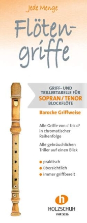 Jede Menge Fl�tengriffe f�r Sopranblockfl�te (Tenorblockfl�te) (barocke Griffweise)