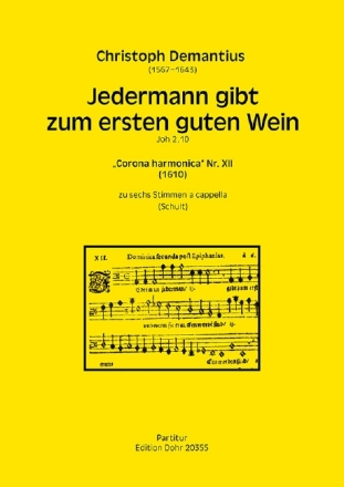 Jedermann gibt zum ersten guten Wein f�r 6 Stimmen a cappella Chorpartitur