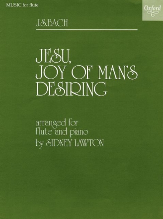 Jesu, Joy of Man's Desiring for flute and piano