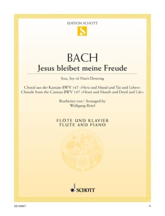 Jesus bleibet meine Freude BWV147 f�r Fl�te und Klavier