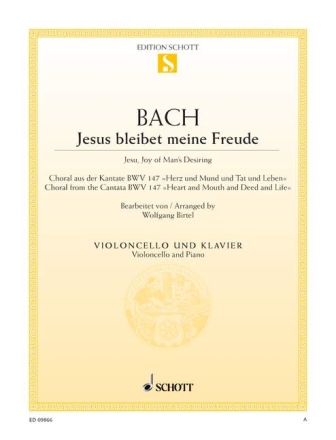Jesus bleibet meine Freude BWV147 f�r Violoncello und Klavier
