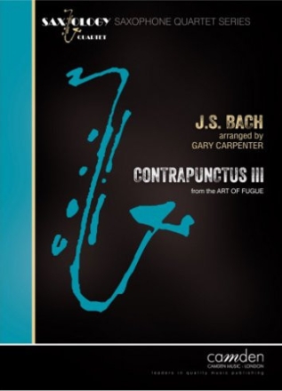 Johann Sebastian Bach Arr: Gary Carpenter, Contrapunctus III for saxophone quartet Partitur und Stimmen