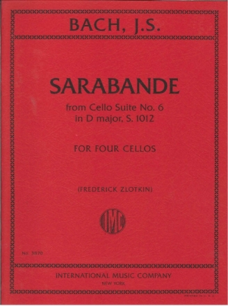 Johann Sebastian Bach, Sarabande Cello Quartet SET