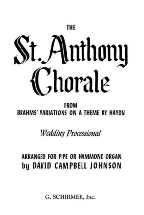 Johannes Brahms, St. Anthony Chorale ORGEL buch
