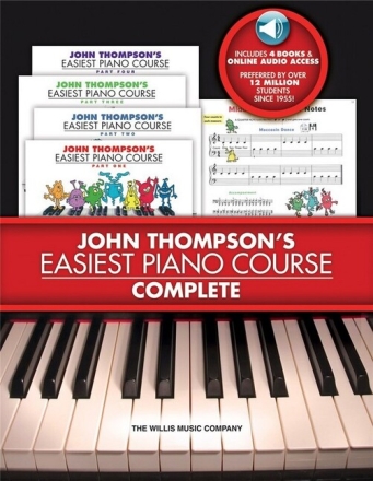 John Thompson's Easiest Piano Course Complete for piano Set of 4 Books (+ Online Audio)