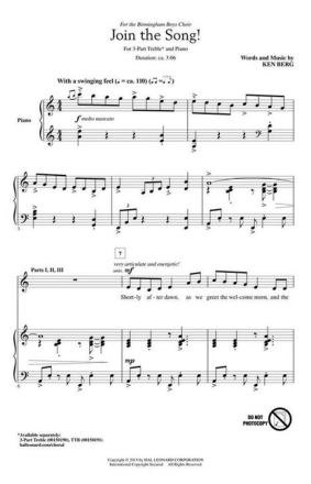 Join The Song! for 3-part treble chorus chorus Score