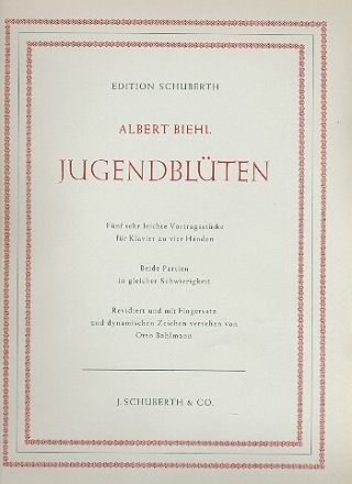 Jugendbl�ten f�r Klavier zu 4 H�nden Spielpartitur