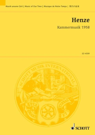 Kammermusik 1958 f�r Tenor, Gitarre und 8 Solo-Instrumente Studienpartitur