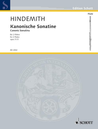 Kanonische Sonatine op.31,3 f�r 2 Fl�ten Spielpartitur