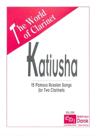 Katiusha - 15 Famous Russian Songs for 2 clarinets score