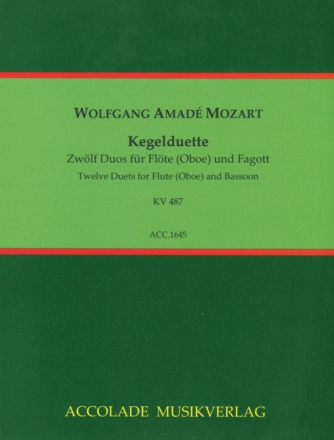 Kegelduette KV487 f�r Fl�te (Oboe) und Fagott Spielpartitur