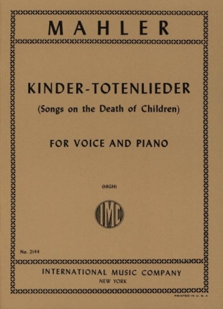 Kindertotenlieder for high voice and piano (en/dt)
