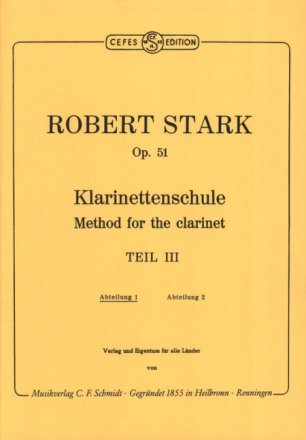 Klarinettenschule op.51 Teil 3 Band 1 f�r Klarinette