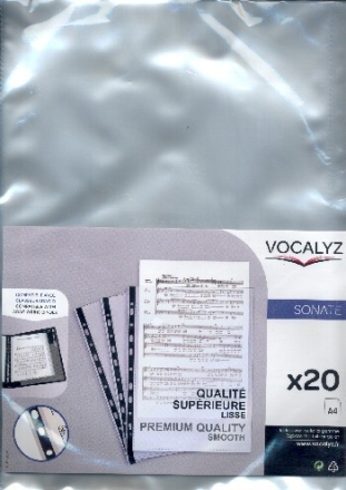 Klarsichth�lle Sonate f�r Chormappe Adagio oben offen (Set mit 20 Stk)
