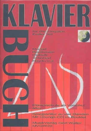 Klavierbuch f�r die J�ngsten Band 1 (+CD) f�r Klavier  zu 4 H�nden Spielpartitur