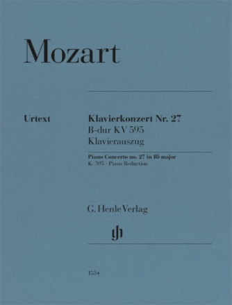 Klavierkonzert  B-Dur Nr. 27 KV 595 f�r Klavier und Orchester Klavierauszug