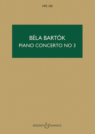Klavierkonzert Nr. 3 HPS 100 f�r Klavier und Orchester Studienpartitur
