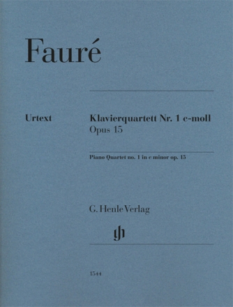 Klavierquartett Nr.1 in c-moll op.15 f�r Violine, Viola, Violoncello und Klavier Partitur und Stimme(n)