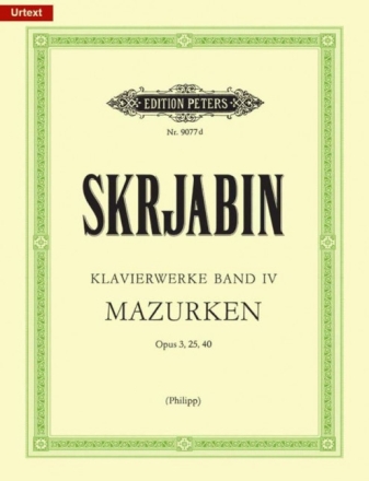 Klavierwerke Band 4 f�r Klavier