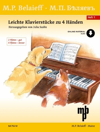 Klavierwerke zu 4 H�nden Band 1 (+CD) f�r Klavier zu 4 H�nden Leichte Klavierst�cke