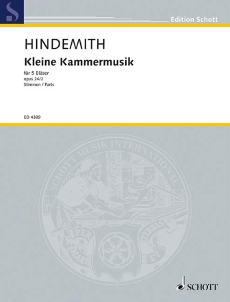 Kleine Kammermusik op.24,2 f�r Fl�te, Oboe, Klarinette, Horn und Fagott Stimmen