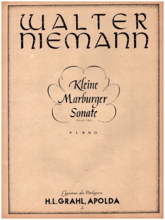 Kleine Marburger Sonate op.162 f�r Klavier