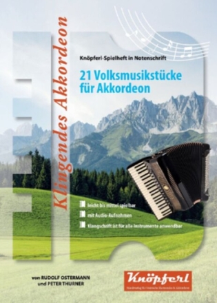Klingendes Akkordeon - 21 Volksmusikst�cke (+Download-Code) f�r Akkordeon