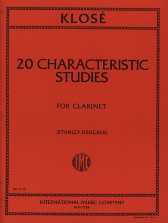 Klose, 20 characteristic studies for clarinet