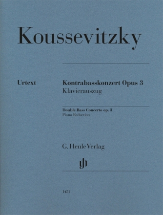 Kontrabasskonzert op. 3 f�r Kontrabass und Orchester Klavierauszug mit Solo-Stimme