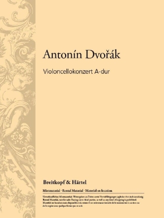 Konzert A-Dur f�r Violoncello und Orchester f�r Violoncello und Klavier