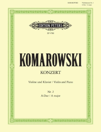 Konzert A-Dur Nr.2 f�r Violine und Orchester f�r Violine und Klavier