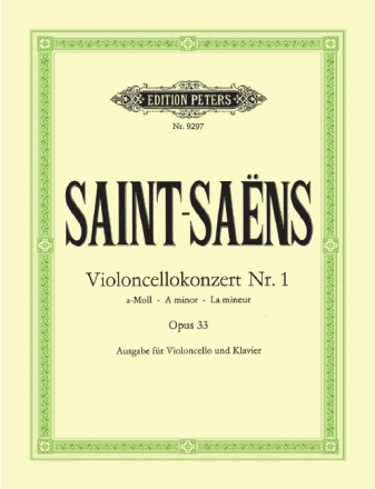 Konzert a-Moll Nr.1 op.33 f�r Violoncello und Orchester f�r Violoncello und Klavier