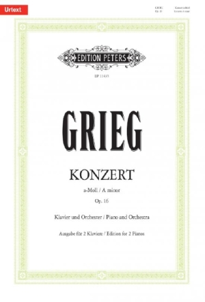 Konzert a-Moll op.16 f�r Klavier und Orchester f�r 2 Klaviere Spielpartitur