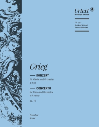 Konzert a-Moll op.16 f�r Klavier und Orchester Partitur