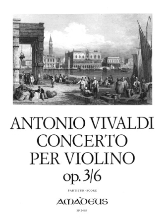 Konzert a-Moll op.3,6 f�r Violine, Streicher und Bc Partitur
