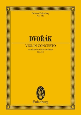 Konzert a-Moll op.53 f�r Violine und Orchester Studienpartitur