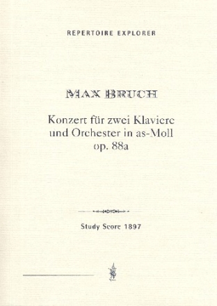 Konzert as-moll op.88a f�r 2 Klaviere und Orchester Studienpartitur