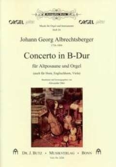Konzert B-Dur f�r Altposaune und Streicher f�r Altposaune (Horn, Englischhorn, Viola) und Orgel
