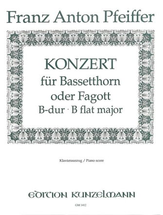 Konzert B-Dur f�r Bassetthorn (Fagott) und Klavier Klavierauszug und 2 Stimmen
