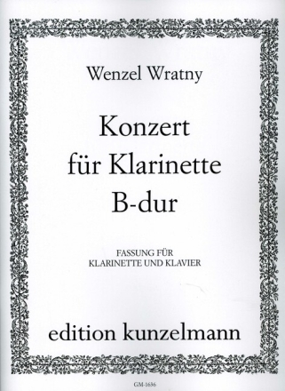 Konzert B-Dur f�r Klarinette und Orchester Klavierauszug