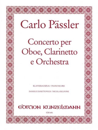 Konzert B-Dur f�r Oboe, Klarinette und Orchester f�r Oboe, Klarinette und Klavier