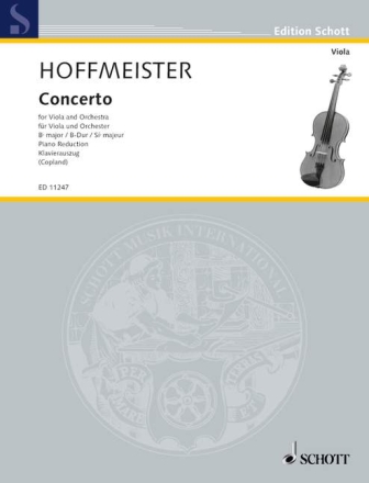 Konzert B-Dur f�r Viola und Orchester f�r Viola und Klavier